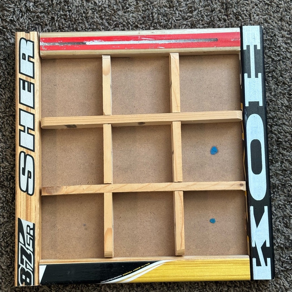 Wooden puck display